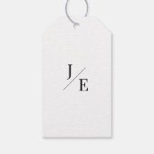 Étiquettes-cadeau Mariage monogramme minimal | BLANCHE (Dos)