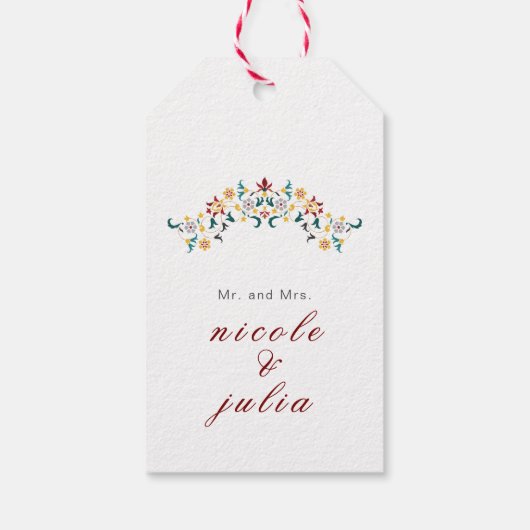 Étiquettes-cadeau Mariage Motif classique complexe de géométrie vint (Dos)