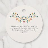 Étiquettes Cadeau Mariage Motif classique complexe de géométrie vint (Dos)