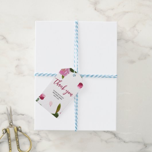 Étiquettes-cadeau Mariage Multi Floral Fleurs (Avec de laficelle)