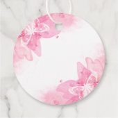 Étiquettes Cadeau Mariage musulman rose floral (Dos)