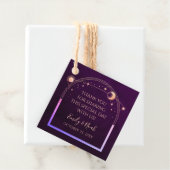 Étiquettes Cadeau Mariage mystique arc-en-ciel Plum profond Sun Moon (En situation)