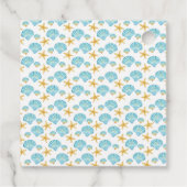 Étiquettes Cadeau Mariage nautique Blue and Yellow Sea Life (Dos)