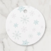 ÉTIQUETTES CADEAU MARIAGE NEIGE BLEUE PLUIE DE MARIÉE (Dos)