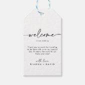 Étiquettes-cadeau Mariage noir blanc classique Accueil (Devant)