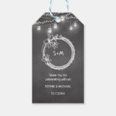 Étiquettes-cadeau Mariage noir blanc Mason Jar Chalkboard (Devant)