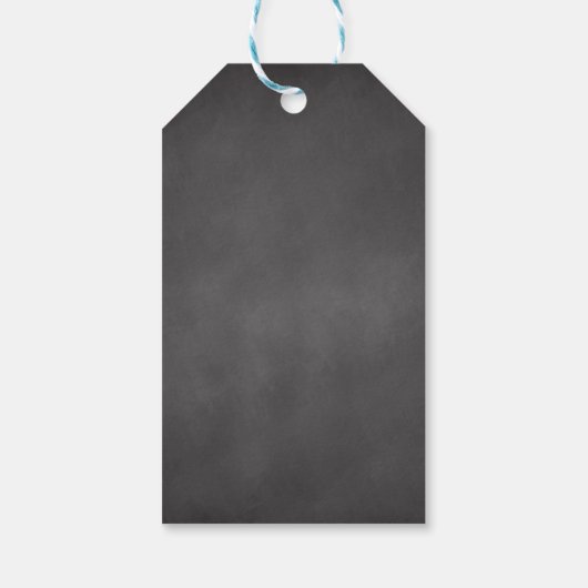 Étiquettes-cadeau Mariage noir blanc Mason Jar Chalkboard (Dos)