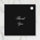 Étiquettes Cadeau Mariage noir et blanc (Dos)