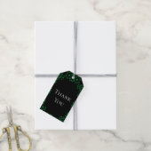 Étiquettes-cadeau Mariage noir vert (Avec de la ficelle)
