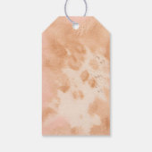 Étiquettes-cadeau Mariage Occidental Blush Cowhide Wedding Favoriser (Dos)