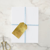 Étiquettes-cadeau Mariage Or Métallique en texte simple (Avec de laficelle)