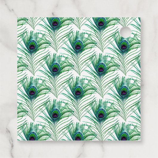 Étiquettes Cadeau Mariage Peacock vintage (Dos)