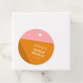 Étiquettes Cadeau Mariage Personnalisé Moderne Géométrique Rose Oran (En situation)