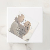 Étiquettes Cadeau Mariage photo de script romantique simple (En situation)