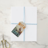 Étiquettes-cadeau Mariage photo Retro Bold Bright Typography (Avec de laficelle)