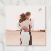 Étiquettes Cadeau Mariage photo simple et élégant (Dos)