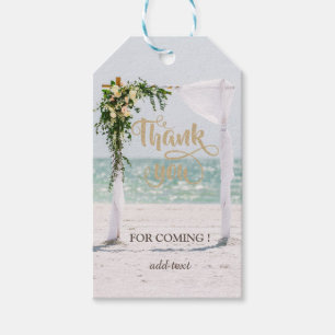 Étiquettes-cadeau Mariage plage Arbor Merci Floral