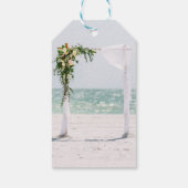 Étiquettes-cadeau Mariage plage Arbor Merci Floral (Dos)