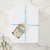 Étiquettes-cadeau Mariage plage Arbor Rose Merci (Avec de laficelle)