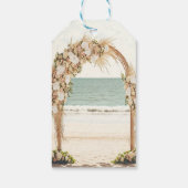 Étiquettes-cadeau Mariage plage Arbor Rose Merci (Dos)