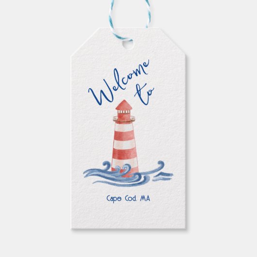 Étiquettes-cadeau Mariage plage - Cape Cod (Devant)