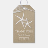 Étiquettes-cadeau Mariage plage Favoriser Starfish Merci (Devant)