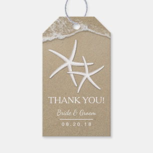 Étiquettes-cadeau Mariage plage Favoriser Starfish Merci