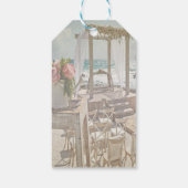 Étiquettes-cadeau Mariage plage Floral Retro Arbor (Dos)