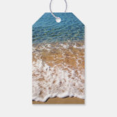 Étiquettes-cadeau Mariage plage Mer Bleue et Sable Tropical (Dos)