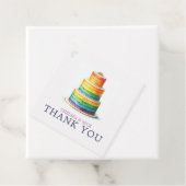 Étiquettes Cadeau Mariage Rainbow Cake (En situation)