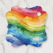 Étiquettes Cadeau Mariage Rainbow Cake (Dos)