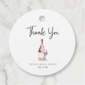 Étiquettes Cadeau Mariage Réception Rose Blush (Devant)