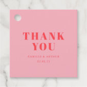 Étiquettes Cadeau Mariage rétro rose (Devant)