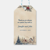 Étiquettes-cadeau Mariage romantique d'hiver (Devant)