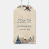 Étiquettes-cadeau Mariage romantique d'hiver (Dos)