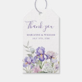 Étiquettes-cadeau Mariage romantique violet Iris Fleur Faveur (Devant)
