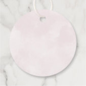 Étiquettes Cadeau Mariage rond rose pâle Sip Sip Hooray (Dos)