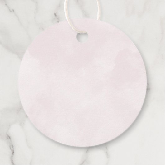 Étiquettes Cadeau Mariage rond rose pâle Sip Sip Hooray (Dos)