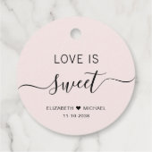 Étiquettes Cadeau Mariage rose doux (Dos)