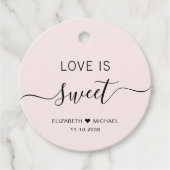 Étiquettes Cadeau Mariage rose doux (Devant)