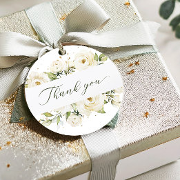 Étiquettes Cadeau Mariage rose élégante et verdoyante