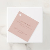 Étiquettes Cadeau Mariage rose simple minimal (En situation)