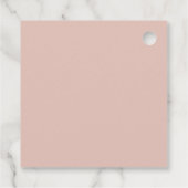 Étiquettes Cadeau Mariage rose simple minimal (Dos)