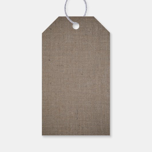 Étiquettes-cadeau Mariage Rustique Burlap (Dos)