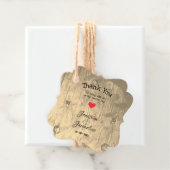 Étiquettes Cadeau Mariage Rustique Chic Élégant Classique Merci Invi (En situation)