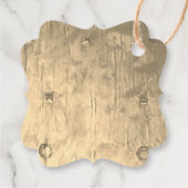 Étiquettes Cadeau Mariage Rustique Chic Élégant Classique Merci Invi (Dos)