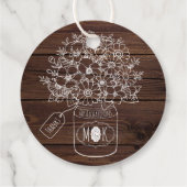 Étiquettes Cadeau Mariage rustique Mason Jar Fleur sauvage Bouquet B (Dos)