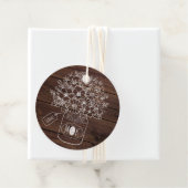 Étiquettes Cadeau Mariage rustique Mason Jar Fleur sauvage Bouquet B (En situation)