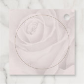 Étiquettes Cadeau Mariage Rustique Roses Blanches (Dos)