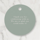Étiquettes Cadeau Mariage Sage Greenery (Dos)
